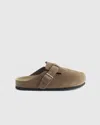 Quince Women's Water Repellent Suede Clog Mule In Cafe