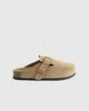 Quince Women's Water Repellent Suede Clog Mule In Pecan