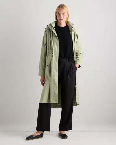 Quince Women's Weather Proof Rain Trench Coat In Green