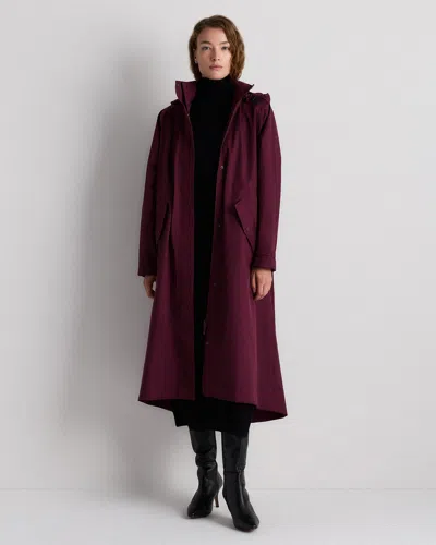 Quince Women's Weatherproof Rain Trench Coat In Burgundy
