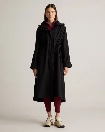 Quince Women's Weatherproof Rain Trench Coat In True Black