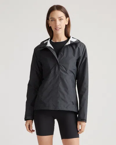 Quince Women's Weatherproof Short Rain Shell Jacket In Black
