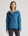 Quince Women's Weatherproof Short Rain Shell Jacket In Ink Blue