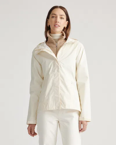 Quince Women's Weatherproof Short Rain Shell Jacket In Ivory