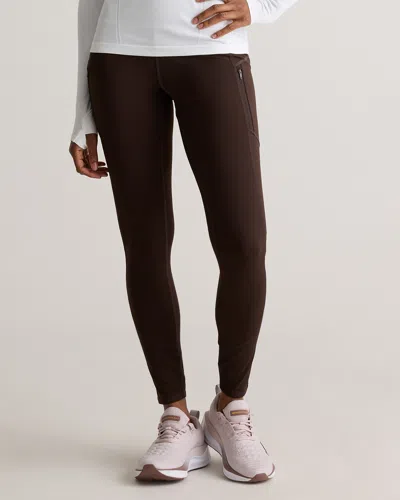Quince Women's Whistler High-rise Pocket Thermal Legging In Espresso