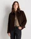 Quince Women's Wool Cashmere Short Coat In Brown