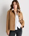 Quince Women's Wool Cashmere Short Coat In Brown