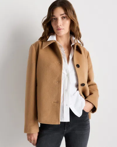 Quince Women's Wool Cashmere Short Coat In Brown