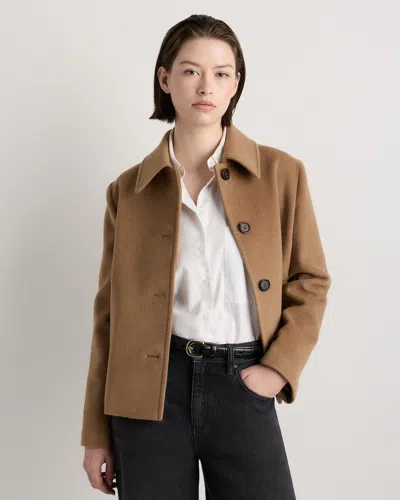 Quince Women's Wool Cashmere Short Coat In Brown