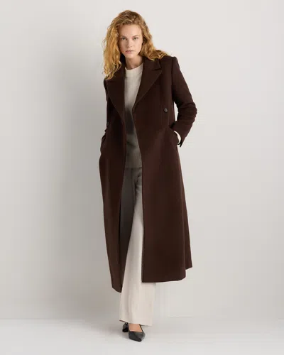 Quince Women's Wool Cashmere Tailored Coat In Brown