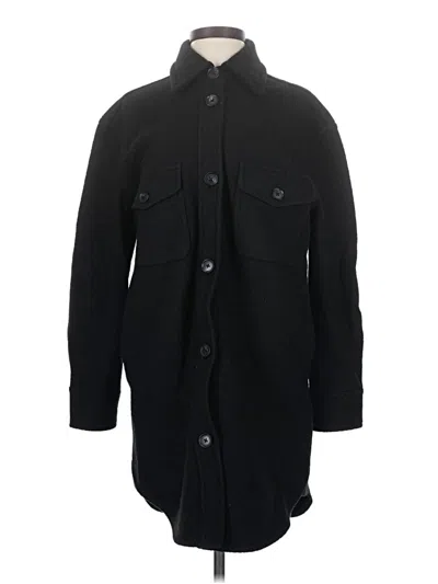 Pre-owned Quince Wool Coat In Black