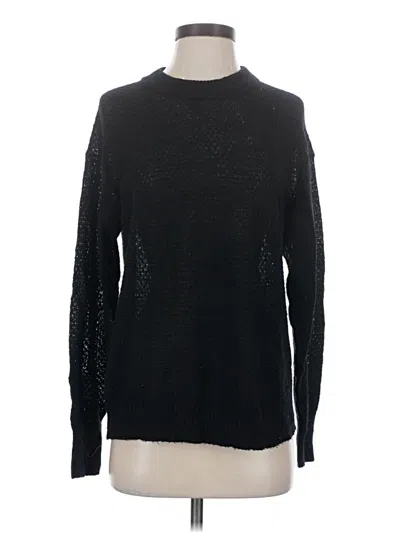 Pre-owned Quince Wool Pullover Sweater In Black