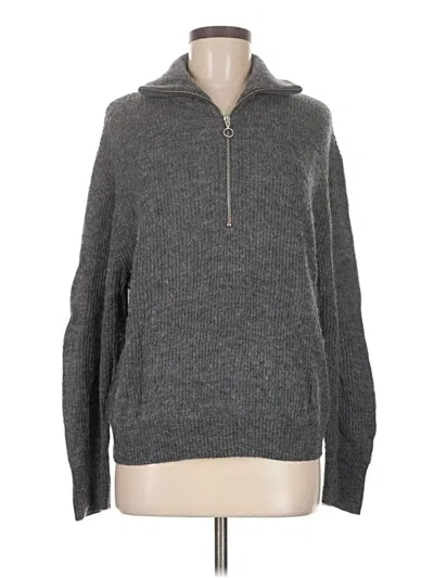 Pre-owned Quince Wool Pullover Sweater In Gray
