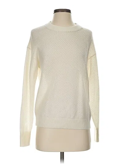 Pre-owned Quince Wool Pullover Sweater In White