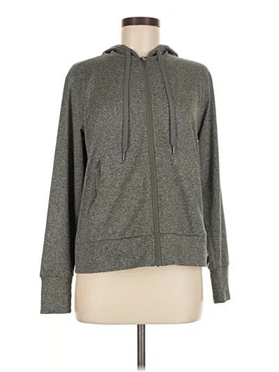 Pre-owned Quince Zip Up Hoodie In Gray