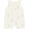 Quincy Mae Balloon Print Organic Cotton Romper In Ivory