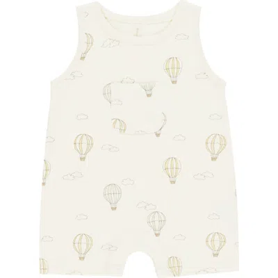 Quincy Mae Babies'  Balloon Print Organic Cotton Romper In Ivory