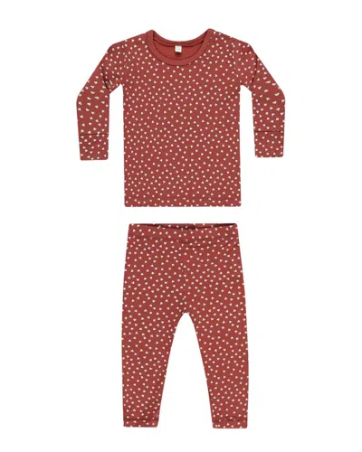 Quincy Mae Kids' Bamboo Pajama Set In Brown
