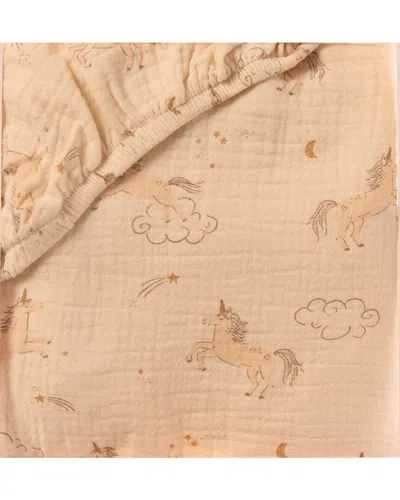 Quincy Mae Kids' Bassinet Crib Sheet In Gold