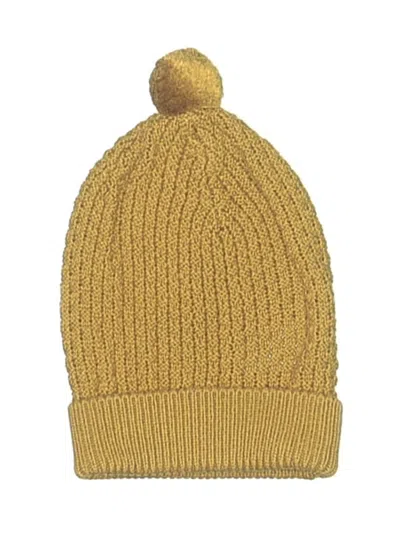 Pre-owned Quincy Mae Kids' Beanie Hat In Brown