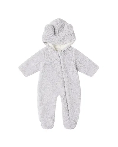 Quincy Mae Kids' Bear Jumpsuit In Gray
