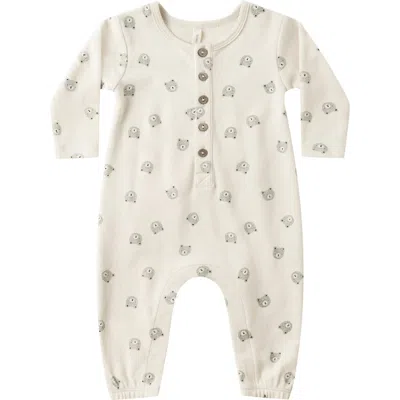 Quincy Mae Babies'  Bear Print Organic Cotton Romper In White