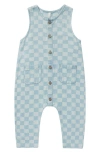 QUINCY MAE BLUE CHECK JUMPSUIT