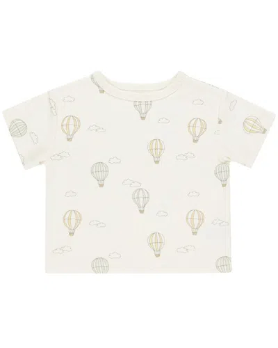 Quincy Mae Kids' Boxy T-shirt In Neutral