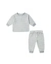 Quincy Mae Boys' Cozy Striped Top & Pants Set - Baby In Blue