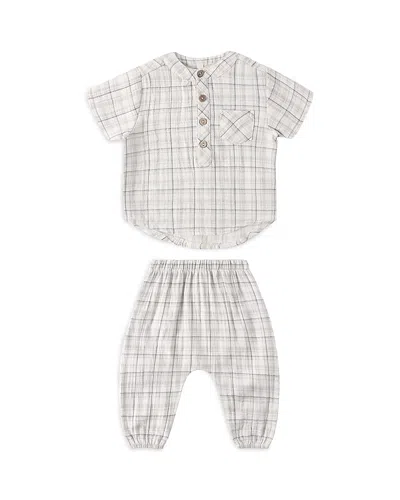 Quincy Mae Boys' Jaxon Plaid Shirt & Pants Set - Baby In Multi