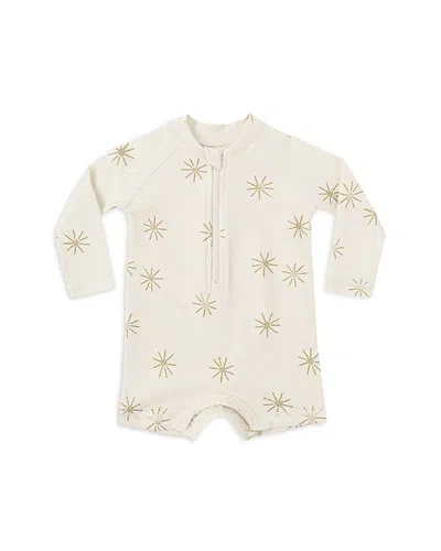 Quincy Mae Boys' Long Sleeved One Piece Rashguard - Baby In Neutral
