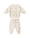Quincy Mae Boys' Relaxed Fleece Sweatshirt & Pants Set - Baby In Neutral