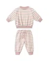 Quincy Mae Boys' Relaxed Sweatshirt & Pants - Baby In Pink