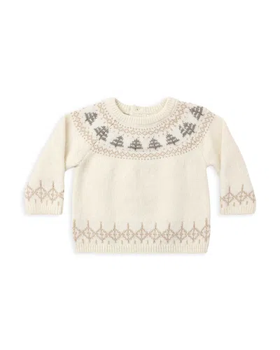 Quincy Mae Boys' Rex Sweater Tree Fair Isle Sweater - Baby In Neutral