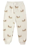 Quincy Mae Christmas Cotton Blend Sweatpants In White