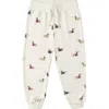 Quincy Mae Dachshund Relaxed Cotton Blend Joggers In White