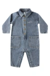 Quincy Mae Denim Jumpsuit In Blue