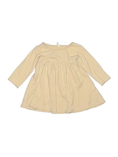 Pre-owned Quincy Mae Kids' Dress In Tan