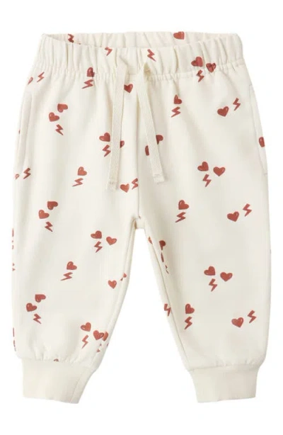 Quincy Mae Babies'  Electric Print Joggers In Neutral