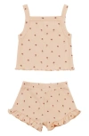 QUINCY MAE QUINCY MAE EVIE STRAWBERRY PRINT TOP & BLOOMERS SET