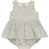 Quincy Mae Floral Organic Cotton Skirted Bodysuit