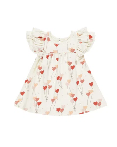 Quincy Mae Flutter Dress In White