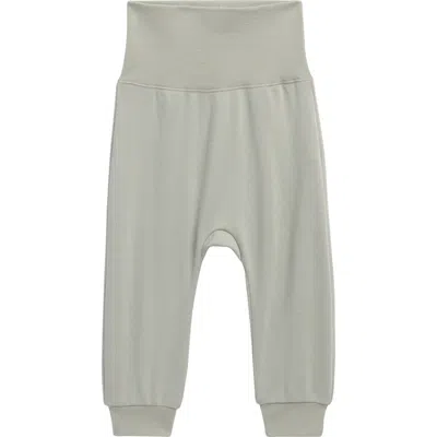 Quincy Mae Babies'  Fold Over Pants In Gray