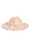 Quincy Mae Gingham Sun Hat In Red