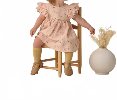 Quincy Mae Kids' Girls Alina Dress In Cherries In Pink
