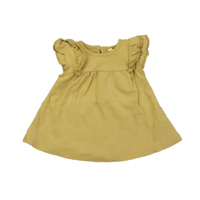 Quincy Mae Kids' Girls Brown Dress In Yellow