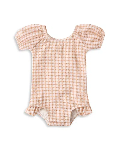 Quincy Mae Girls' Catalina One Piece Swimsuit - Baby In Brown