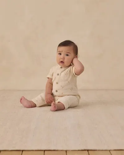 Quincy Mae Kids' Girls Charlie Carrots Jumpsuit In Cream In White