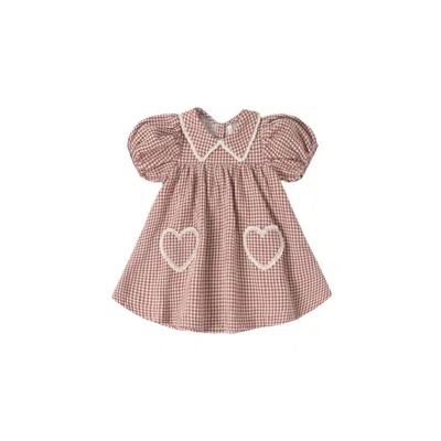 Quincy Mae Kids' Girls Coraline Dress In Red Gingham In Multi