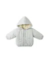 Quincy Mae Girls' Hooded Woven Jacket - Baby In Gray